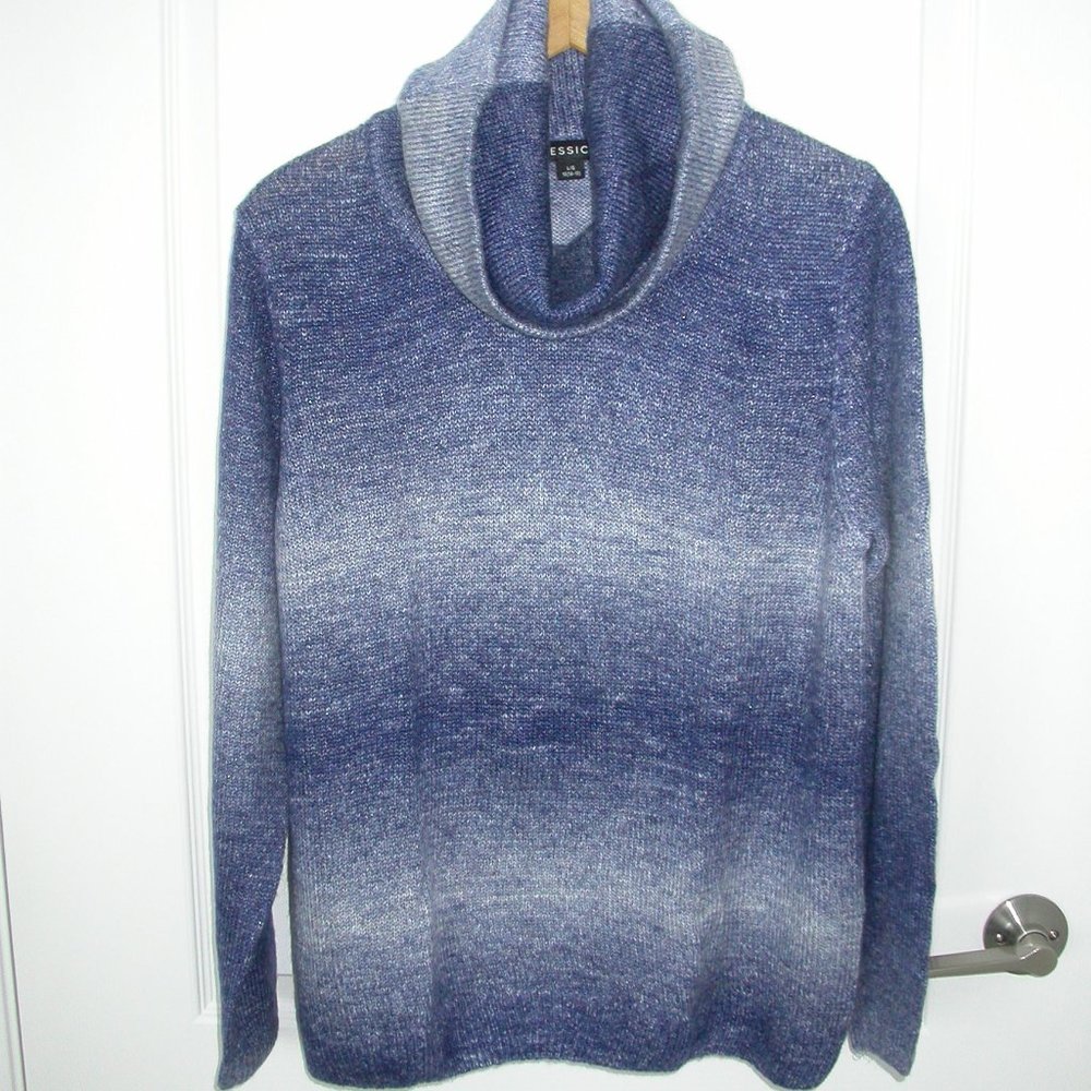 Cozy Blue Turtleneck Pullover